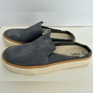 TOMS Women’s Sunrise Suede Slip On Mules Gray Size US 6.5